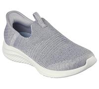 Skechers Ultra Flex 3.0 Smooth Step, Zapatillas Mujer, Light Grey Knit Jersey Trim, 40 EU