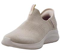 Skechers Ultra Flex 3.0 Smooth Step - Zapatillas sin cordones para mujer, paso suave, para calzar sin usar las manos, Natural, 40 EU