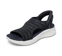 Skechers Ultra Flex 3.0-Sun Warmth Hands Free Slip-ins, Sandalia Mujer, Negro, 35 EU