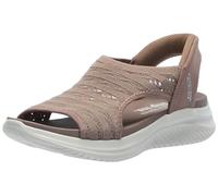 Skechers Ultra Flex 3.0-Sun Warmth - Sandalias sin cordones para mujer, Moca, 36.5 EU