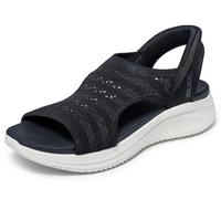 Skechers Ultra Flex 3.0-Sun Warmth - Sandalias sin Cordones para Mujer, Negro -, 38.5 EU
