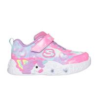 Skechers Tenis para niña Unicorn Charmer Lil Heart Sparkles, Malla Rosa Brillante multiribete, 6 UK