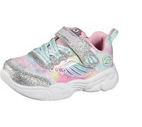 Skechers UNICORN STORM, Zapatillas para Niñas, Silver/Lt. Pnk Mesh, 22 EU