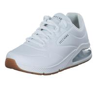 Skechers UNO 2 AIR AROUND YOU, Zapatillas para Mujer, White Duraleather / Mesh Trim, 38.5 EU