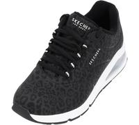 Skechers Uno 2 In-Kat-Neato, Zapatillas Mujer, Black Tonal Leopard Print Durabuck/Mesh Trim, 39 EU