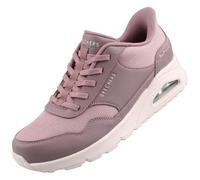 Skechers Uno Banksia - Tenis para Mujer, Deauville Malva Duraleather Mesh, 39 EU