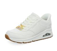 Skechers UNO - Banksia - Zapatos sin Cordones para Mujer, Malla Duraleather Blanca, 40 EU