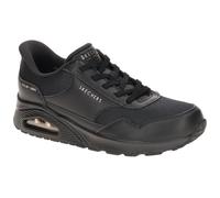 Skechers Zapatos sin cordones para mujer Banksia Malla Duraleather negra 38 EU