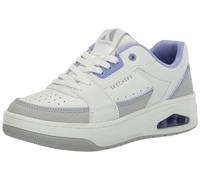 Skechers Uno Court, Zapatillas de Deporte Mujer, Cuero Blanco Lav Duraleather Trim, 41 EU