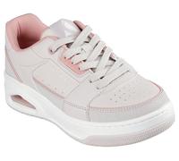 Skechers Uno Court, Zapatillas de Deporte Mujer, Cuero Natural Coral Duraleather Trim, 38 EU