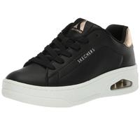 Skechers Uno Court, Zapatillas de Deporte Mujer, Cuero Negro Oro Rosa Duraleather, 35.5 EU