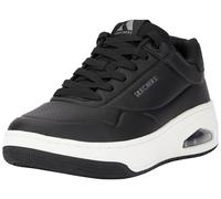 Skechers Uno CourtSneaker para Hombre, Malla Duraleather Negra, 41.5 EU
