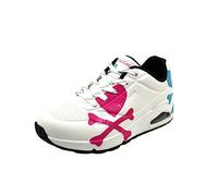 Skechers Uno - Crossing HeartsSneaker para Mujer, White, 36.5 EU