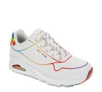 Skechers Uno-Drizzl'n Rainbow - Tenis para Mujer, Blanco/Multicolor, 38 EU