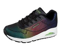 Skechers UNO EYE CATCHING, Zapatillas para Mujer, Black KPU Hot Melt/Multi Colored Jersey Trim, 38 EU