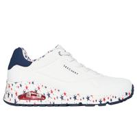 Skechers UNO - Free Stryde en Blanco/Rojo/Azul, talla 42
