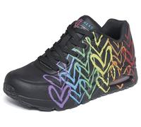 Skechers Uno-Full of Love - Tenis para Mujer, Negro/Multi Color, 41 EU