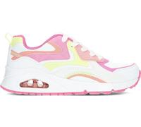 Skechers Uno Gen1 Color Surge, Zapatos deportivos Niñas, White Synthetic/Multi Trim, 38 EU