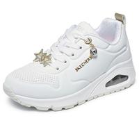 Skechers Uno Gen1 Trendy Jewls - Tenis para niña, Blanco/Dorado, 2.5 Little Kid