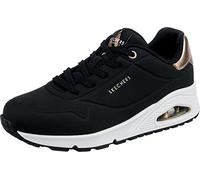 Skechers Uno Golden Air Zapatillas para Mujer, Black Durabuck White/Mesh Trim, 38.5 EU