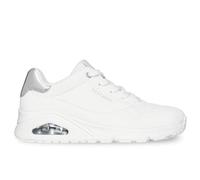 Skechers Uno Golden Air Zapatillas para Mujer, White Durabuck/Silver Trim, 38 EU