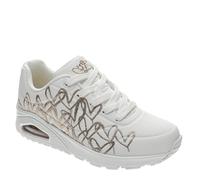 Skechers Uno Golden Heart, Zapatillas Mujer, White, 38 EU