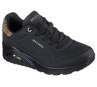 Skechers Uno Jungle Nite, Zapatillas Mujer, Black Durabuck/Leopard Printed Suede/Mesh T, 37.5 EU