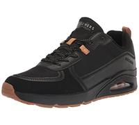 Skechers Uno Layover, Zapatos Deportivos Hombre, Black Duraleather / Mesh, 42.5 EU