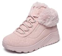 Skechers UNO Lite Cozy Leopard - Zapatillas Deportivas para niña, Color Rubor sintético/Ribete, Talla 2