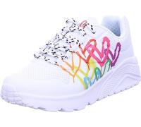 Skechers UNO LITE LOVE BRIGHTS, Zapatillas para Niñas, White Pu/Multi Trim, 34 EU