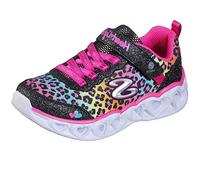 Skechers Kids Girls Uno Lite-Spread The Love Sneaker, Black/Multi, 6, Big Kid