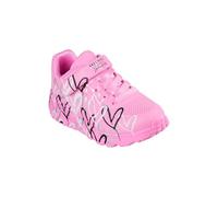 Skechers Uno Lite Love Levitate - Tenis para niña, Rosa Intenso sintético Multi Trim, 1.5 UK Child