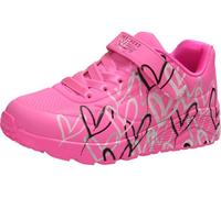 Skechers Uno Lite Love Levitate, Zapatillas, Hot Pink Synthetic/Multi Trim, 27.5 EU