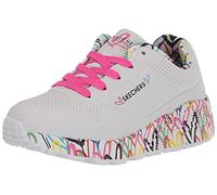 Skechers Uno Lite Lovely Luv, Zapatillas de Deporte, Blanco (White Synthetic H Pink Trim), 33 EU