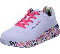 Skechers Zapatillas para niñas UNO LITE LOVELY LUV Blanco sintético, ribete rosa 34 EU