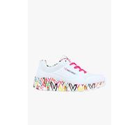 Skechers Zapatillas de mujer Uno Lite Lovely Luv Blanco sintético con ribete rosa Talla 39 1/3 EU