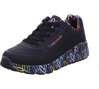 Skechers UNO LITE LOVELY LUV, Zapatillas para Niñas, Black Synthetic/Multi Trim, 38 EU