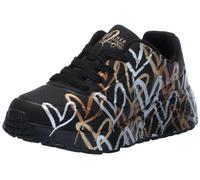 Skechers Uno Lite Metallic Love, Zapatillas Niñas, Negro/Dorado, 5 UK