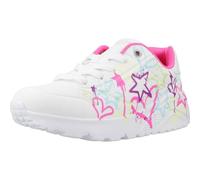 Skechers – Zapatillas Street Girls – Blanco sintético / Neón multicolor