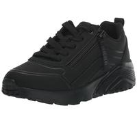 Skechers UNO Lite-Neon - Zapatillas con Cremallera para niña, Negro sintético Ribete Negro, 10.5 UK Child