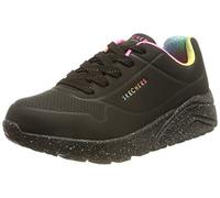 Skechers UNO LITE RAINBOW SPECKLE, Zapatillas para Niñas, Black Pu/Multi Rainbow Trim, 38 EU