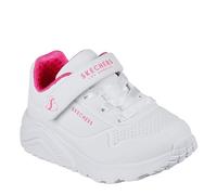 Skechers Uno Lite, Zapatillas Niñas, White Synthetic/H. Pink Trim, 22 EU