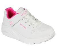 Skechers Uno Lite, Zapatillas Unisex niños, White Pink, 32 EU