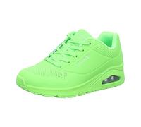 Skechers Uno- Night Shades Sneaker Cooled Memory Foam, Skech-Air Midsole, Durabuck Upper, Zapatillas Mujer, Green, 35 EU