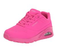 Skechers Uno-Night Shades Zapatilla deportiva para mujer con espuma viscoelstica refrigerada, entresuela Skech-Air, parte superior Durabuck, ros