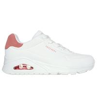 Skechers Uno, Zapatillas Mujer, White Durabuck Coral Suede Trim, 36 EU