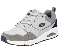 Skechers Uno Retro One, Zapatillas Hombre, Gris Duraleather Suede Mesh, 40 EU