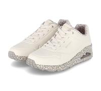 Skechers Uno Safari Time, Zapatillas Mujer, Blanco (White Leopard), 42 EU