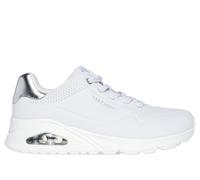Skechers UNO - Shimmer Away en Blanco/Plata, talla 36
