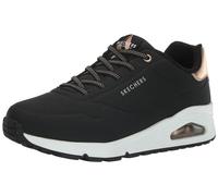 Skechers Uno - Shimmer Away, Zapatillas Mujer, Negro Blanco, 36 EU